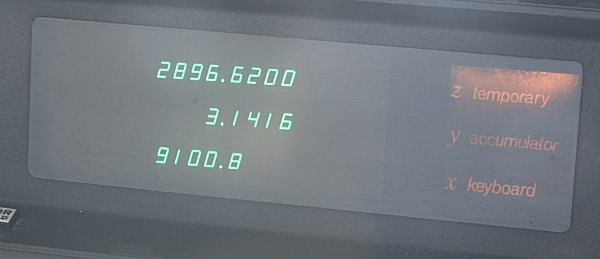 HP 9100B display